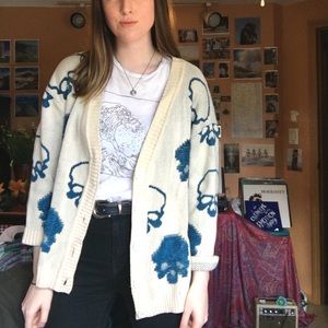 Skull Knit Cardigan